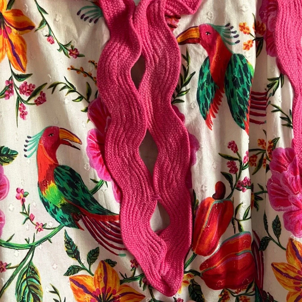 Farm Rio Toucans Garden Floral Dress - Picture 6 of 9